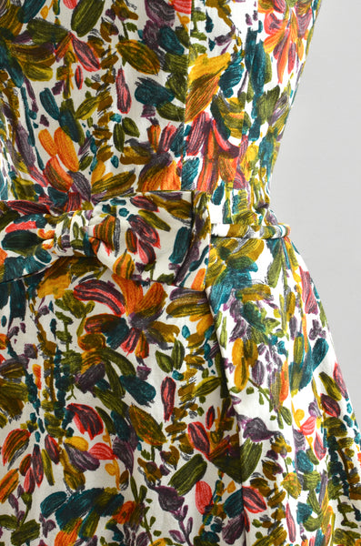 Vintage 1950s Wild Bloom Dress