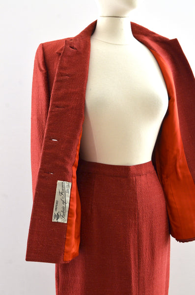 Vintage 1940s Red lilli Ann Suit