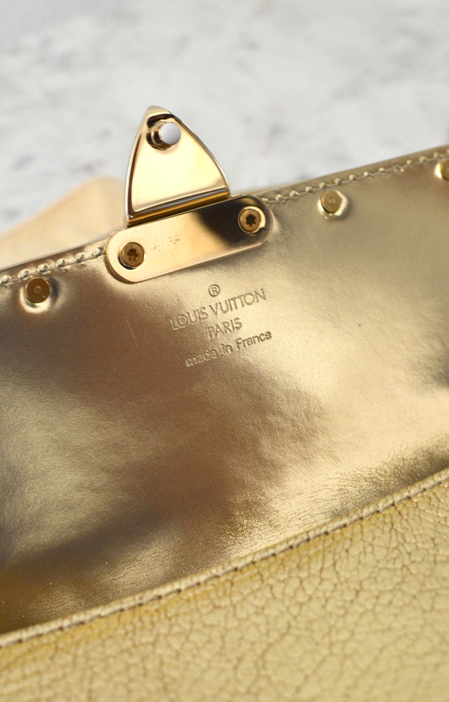 metallic louis vuitton gold bag