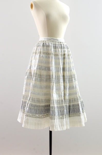 Vintage 1960's White Patio Skirt