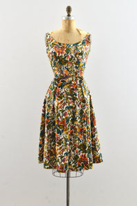 Vintage 1950s Wild Bloom Dress