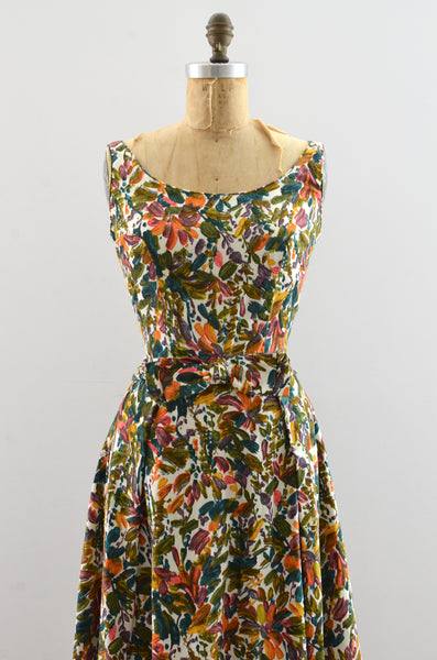 Vintage 1950s Wild Bloom Dress