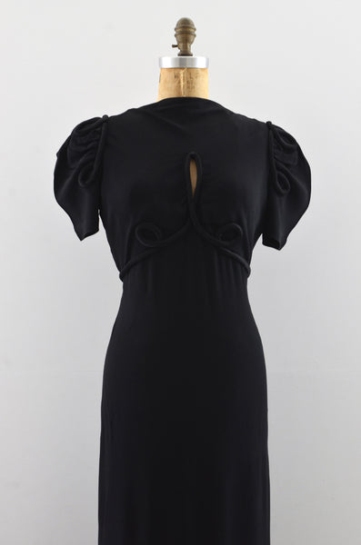 Vintage 1930's Puff Sleeve Dress