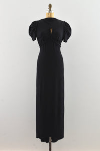 Vintage 1930's Puff Sleeve Dress