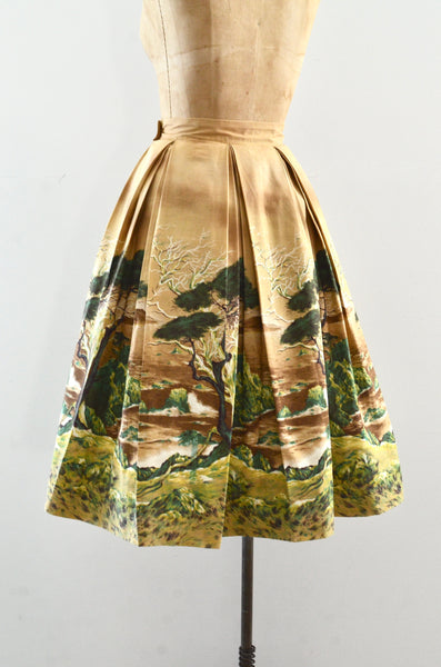 1950's "Sunset" Lone Cypress Skirt / small