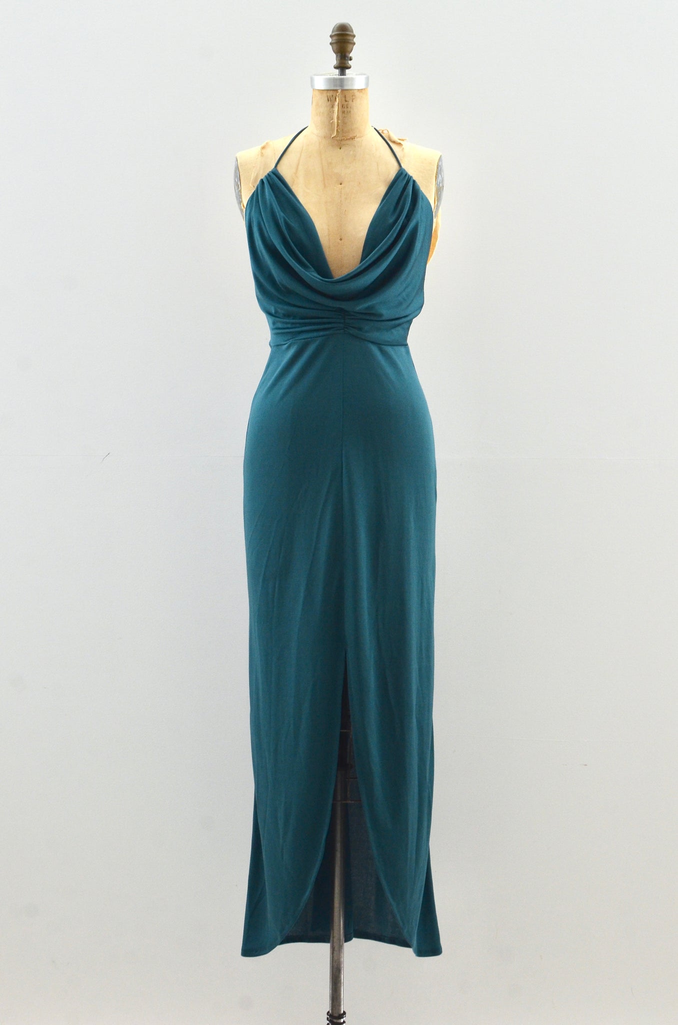 "Hera" 1970's Jewel Halter Dress