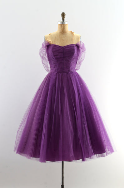 Vintage 50's Orchid Purple Tulle Fred Perlberg Dress