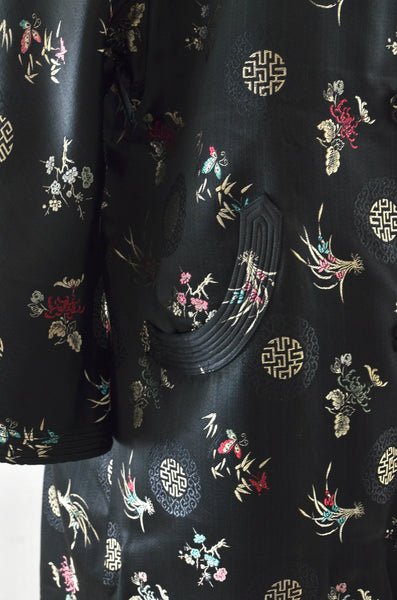 Black Floral Oriental Jacket / medium
