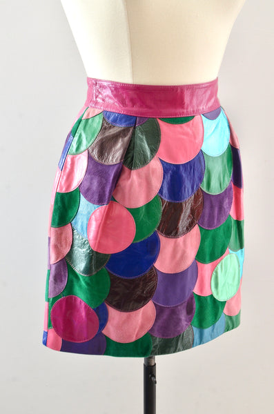 Dolce & Gabbana Patchwork Leather Skirt