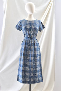 Vintage Grid Floral Dress