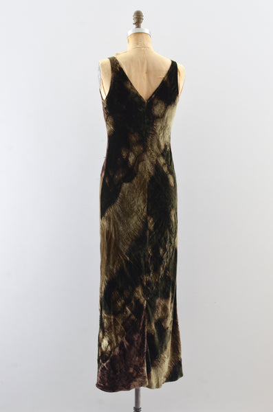 Vintage 90's Velvet Bias Cut Dress