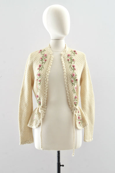 Vintage Austrian Cardigan Sweater / S M