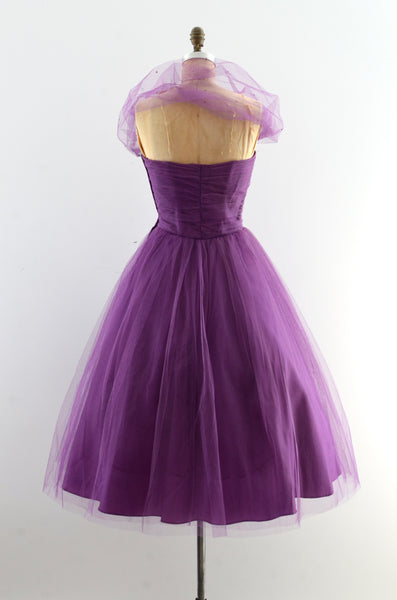Vintage 50's Orchid Purple Tulle Fred Perlberg Dress