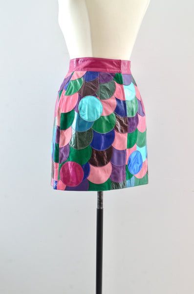 Dolce & Gabbana Patchwork Leather Skirt