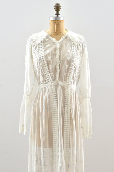 Edwardian Lawn Dress / small medium