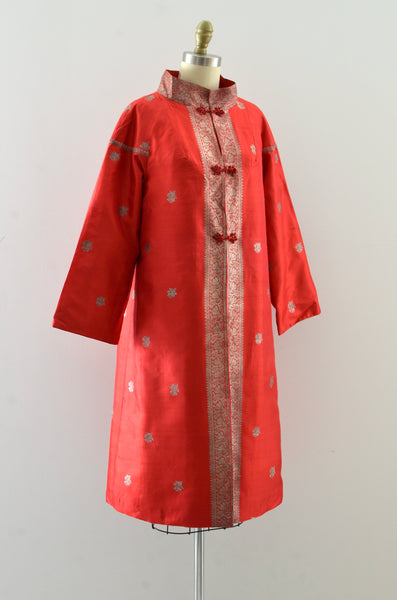 Vintage 50's Red Silk Dress Set