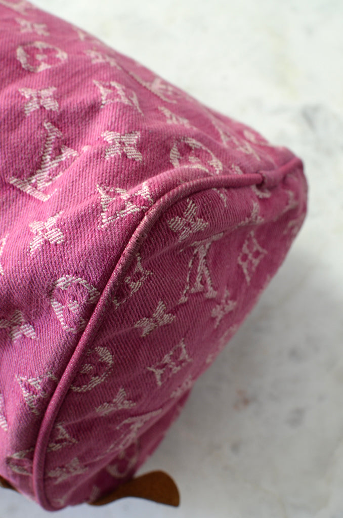 Néo speedy handbag Louis Vuitton Pink in Denim - Jeans - 31891545