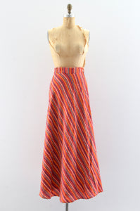 70's Seersucker Wrap Skirt