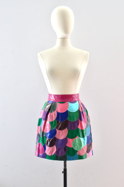Dolce & Gabbana Patchwork Leather Skirt
