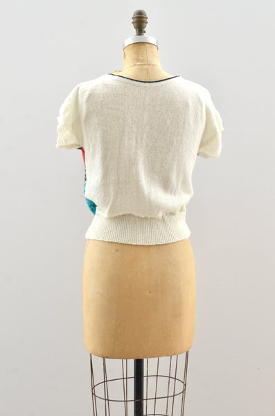 Vintage Cropped Sweater Top / xs small