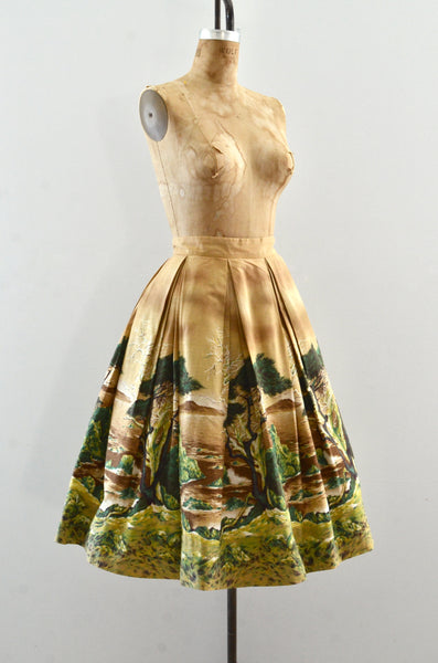 1950's "Sunset" Lone Cypress Skirt / small