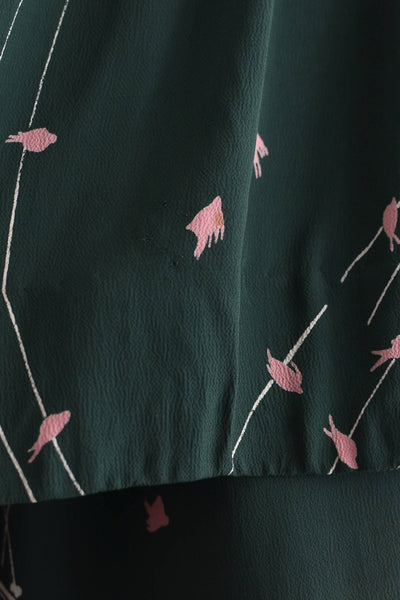 1940s Green Novelty Print Dress - Pickled Vintage