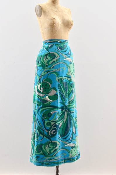 1960's Emilio Pucci Velvet Maxi Skirt
