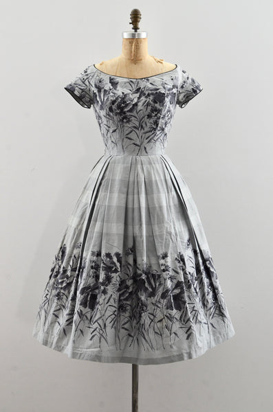 "Twilight" Jackie Morgan Border Print Dress / S M