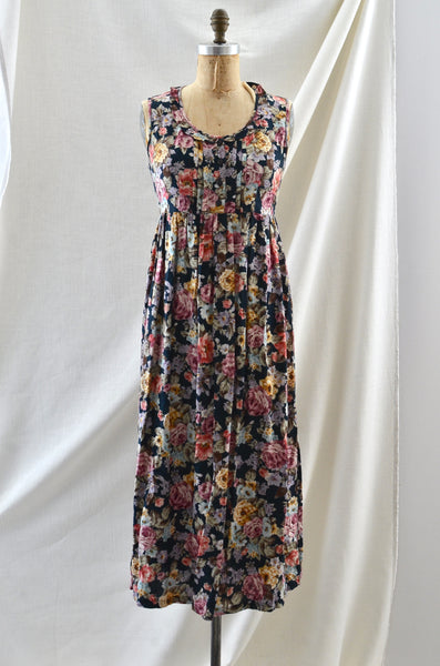 Vintage 90's Dark Floral Dress