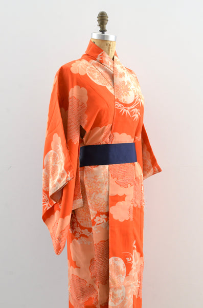 Orange Blossom Vintage Kimono