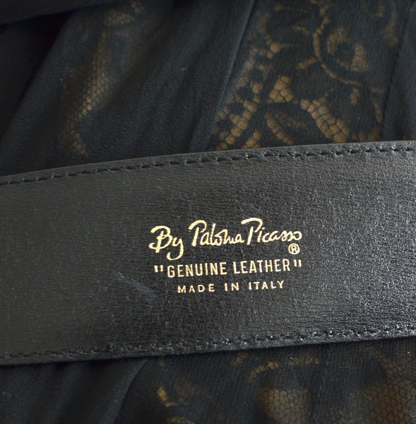 Paloma Picasso Leather Belt / xl xxl