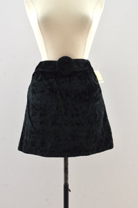 Vintage 60's Crushed Velvet Mini Skirt
