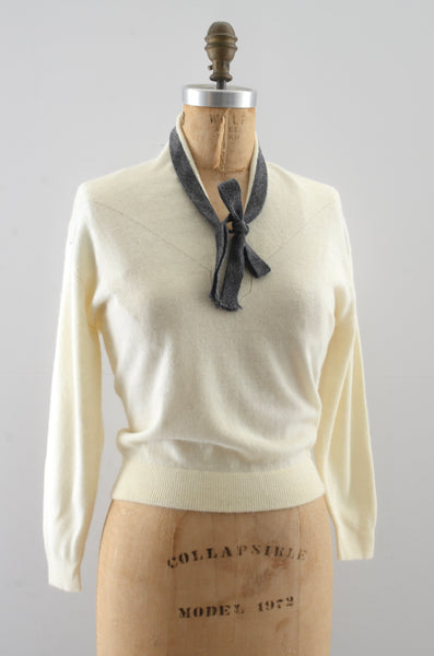 reserved… 50's Light Cream Sweater