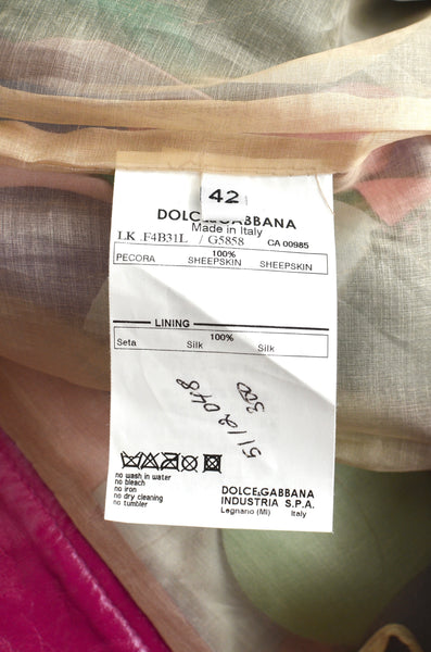 Dolce & Gabbana Patchwork Leather Skirt
