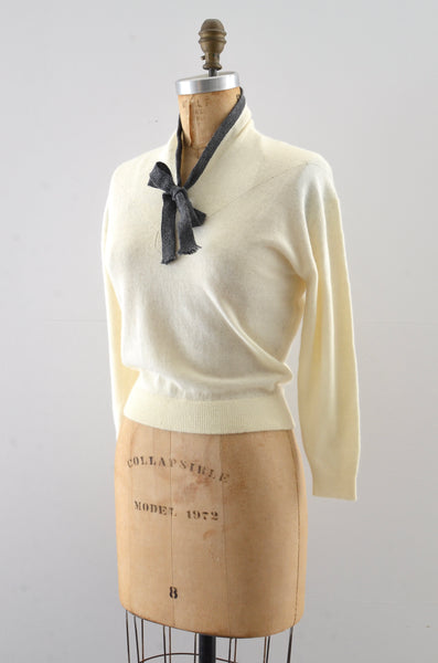 reserved… 50's Light Cream Sweater