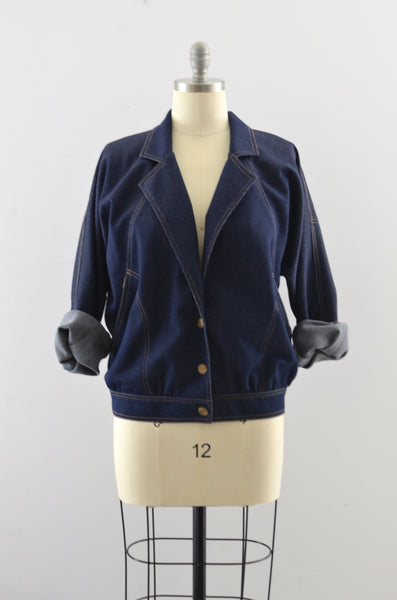 Vintage Blue Knit Jacket