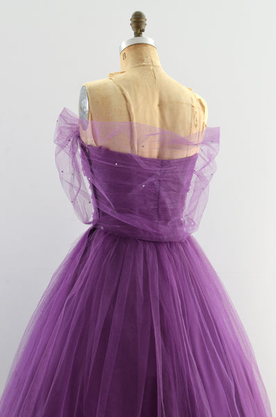 Vintage 50's Orchid Purple Tulle Fred Perlberg Dress