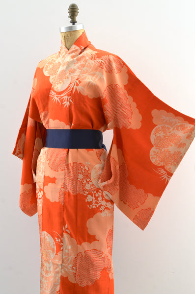 Orange Blossom Vintage Kimono