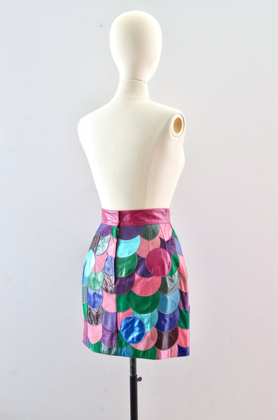 Dolce & Gabbana Patchwork Leather Skirt