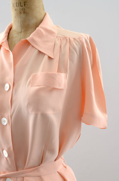 1940's Barbizon Peach Loungewear Set