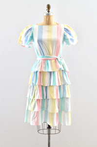 Vintage Pastel Striped Dress
