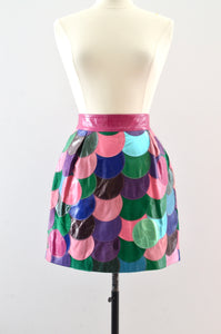 Dolce & Gabbana Patchwork Leather Skirt