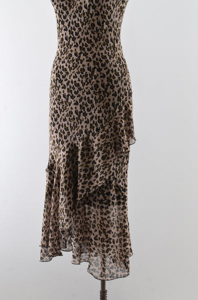 90's Leopard Print Dress / XS S
