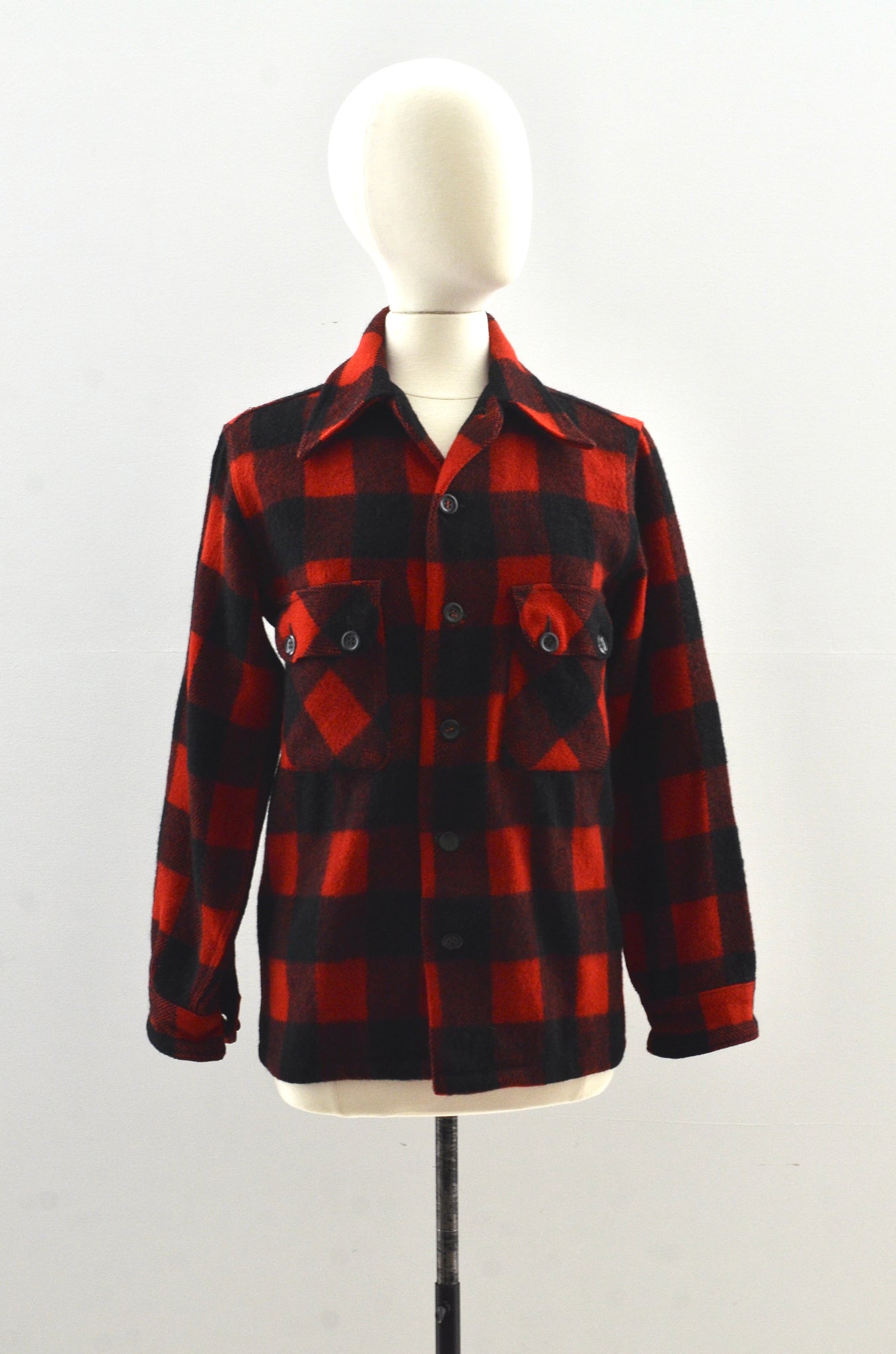 50's "5 Brother" Plaid Jacket / Small / As Is