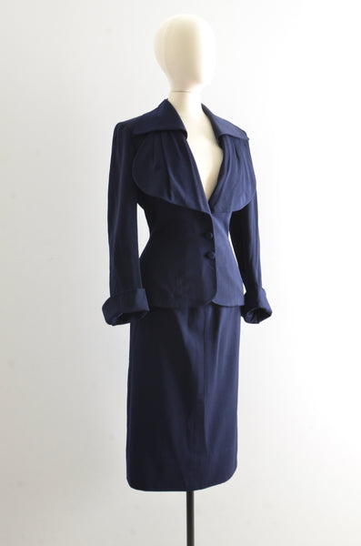 50's Sue Joy  Gabardine Suit / M