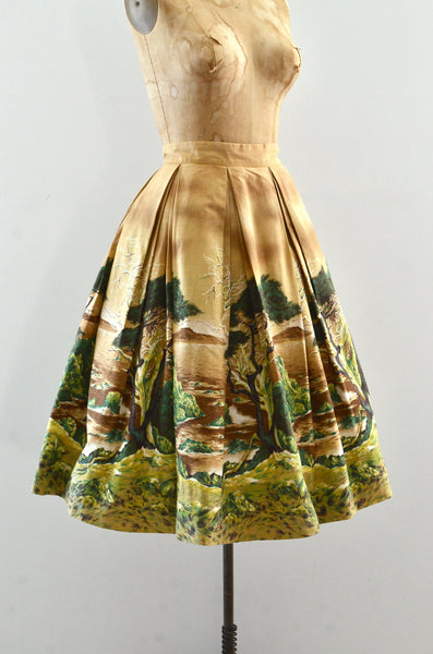 1950's "Sunset" Lone Cypress Skirt / small