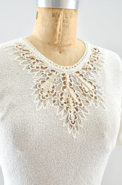 40's Knit Blouse / M