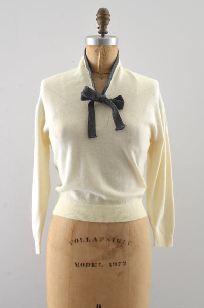 reserved… 50's Light Cream Sweater