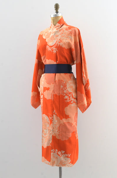 Orange Blossom Vintage Kimono
