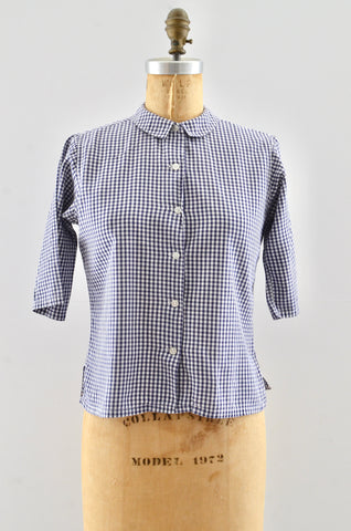 Vintage Gingham Top / XXS XS